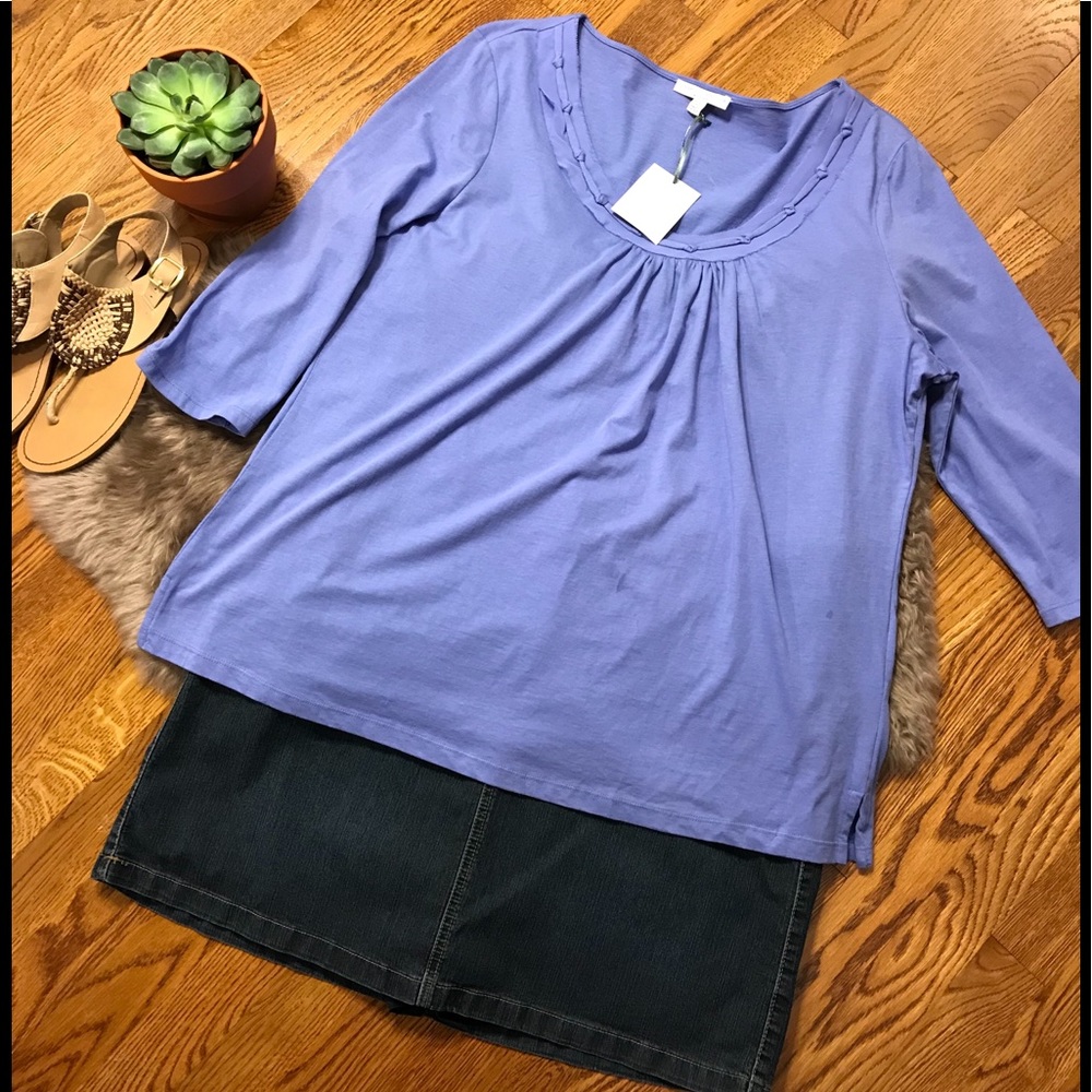 💜NWT Sara Spencer Pretty purple top 2X💜 - Picture 1 of 7